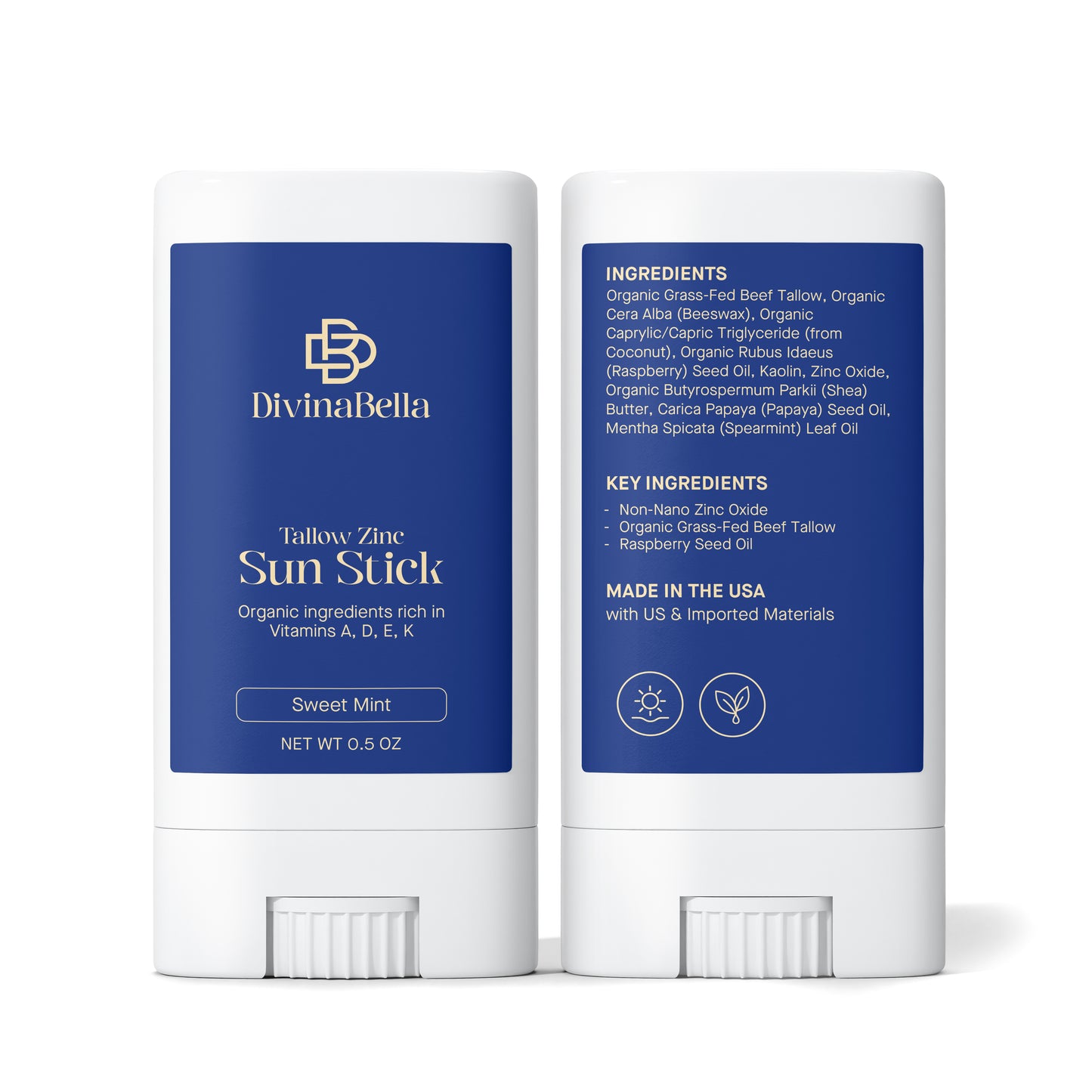 2 Pack Tallow Zinc Sun Stick